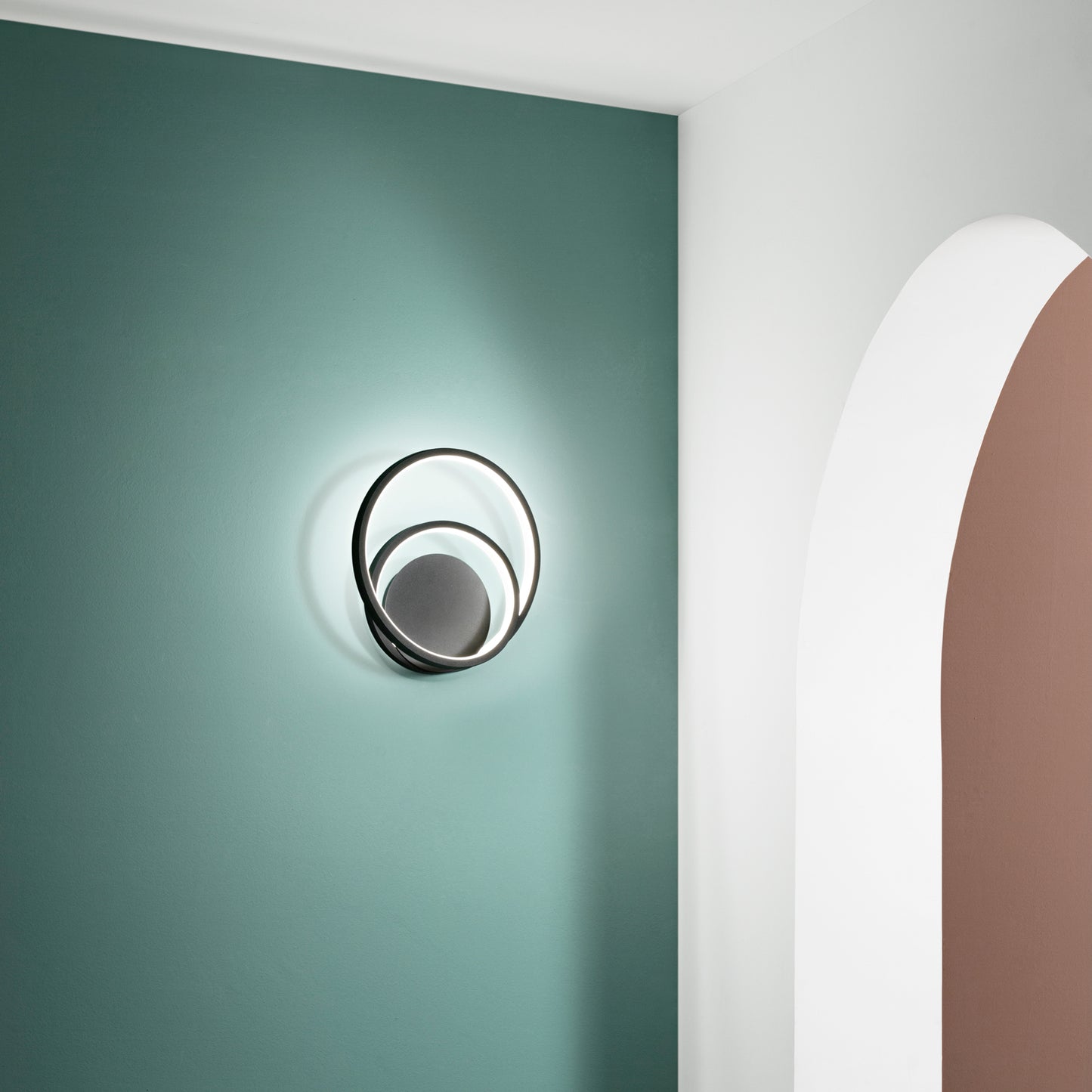 Applique LED LIEVE in alluminio nero, CCT