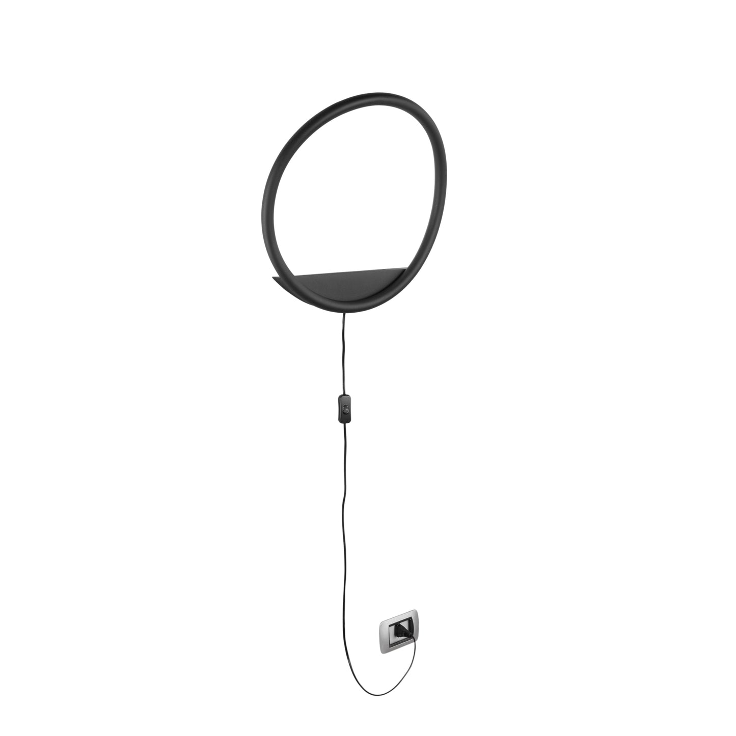 Applique LED LINGER in metallo nero, CCT, Ø 35cm.