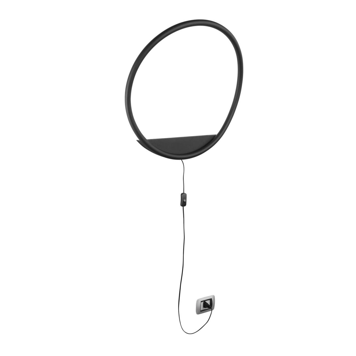 Applique LED LINGER in metallo nero, CCT, Ø 60cm.