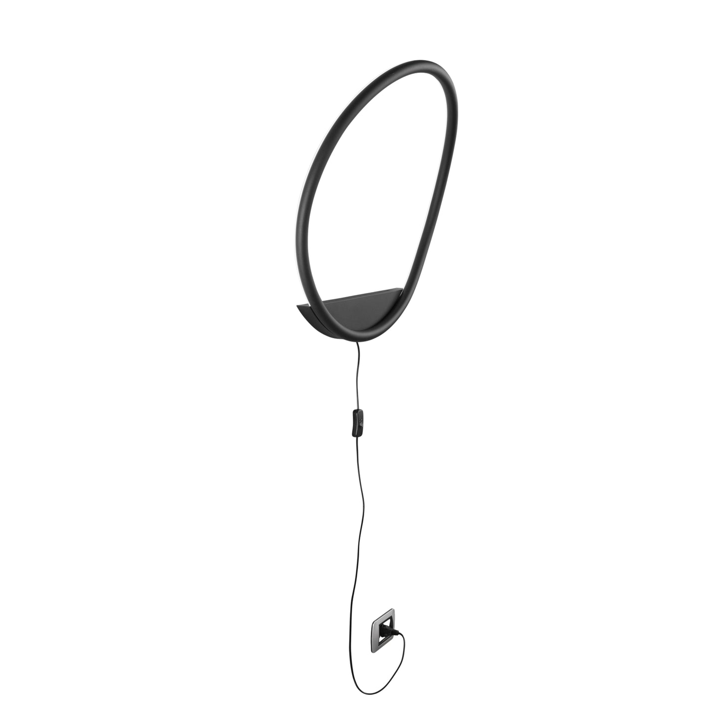Applique LED LINGER in metallo nero, CCT, Ø 60cm.