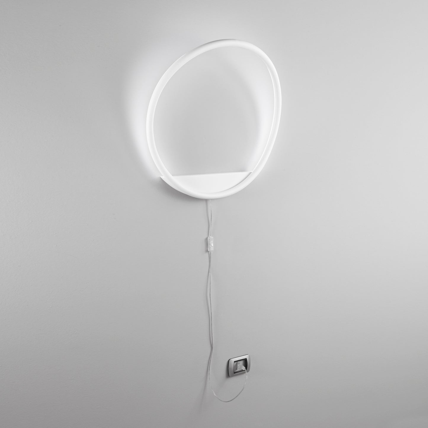 Applique LED LINGER in metallo bianco, CCT, Ø 60cm.