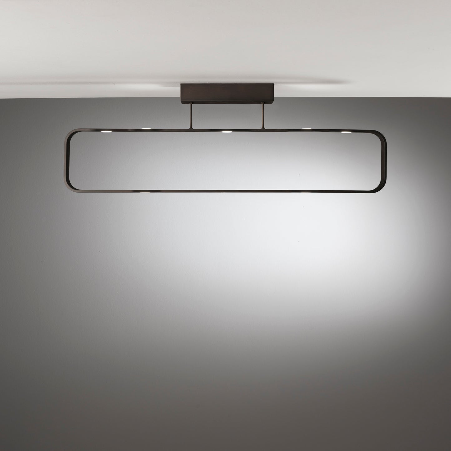 Plafoniera LED MOKA marrone dimmerabile con 7 LED, 3000K (luce calda)