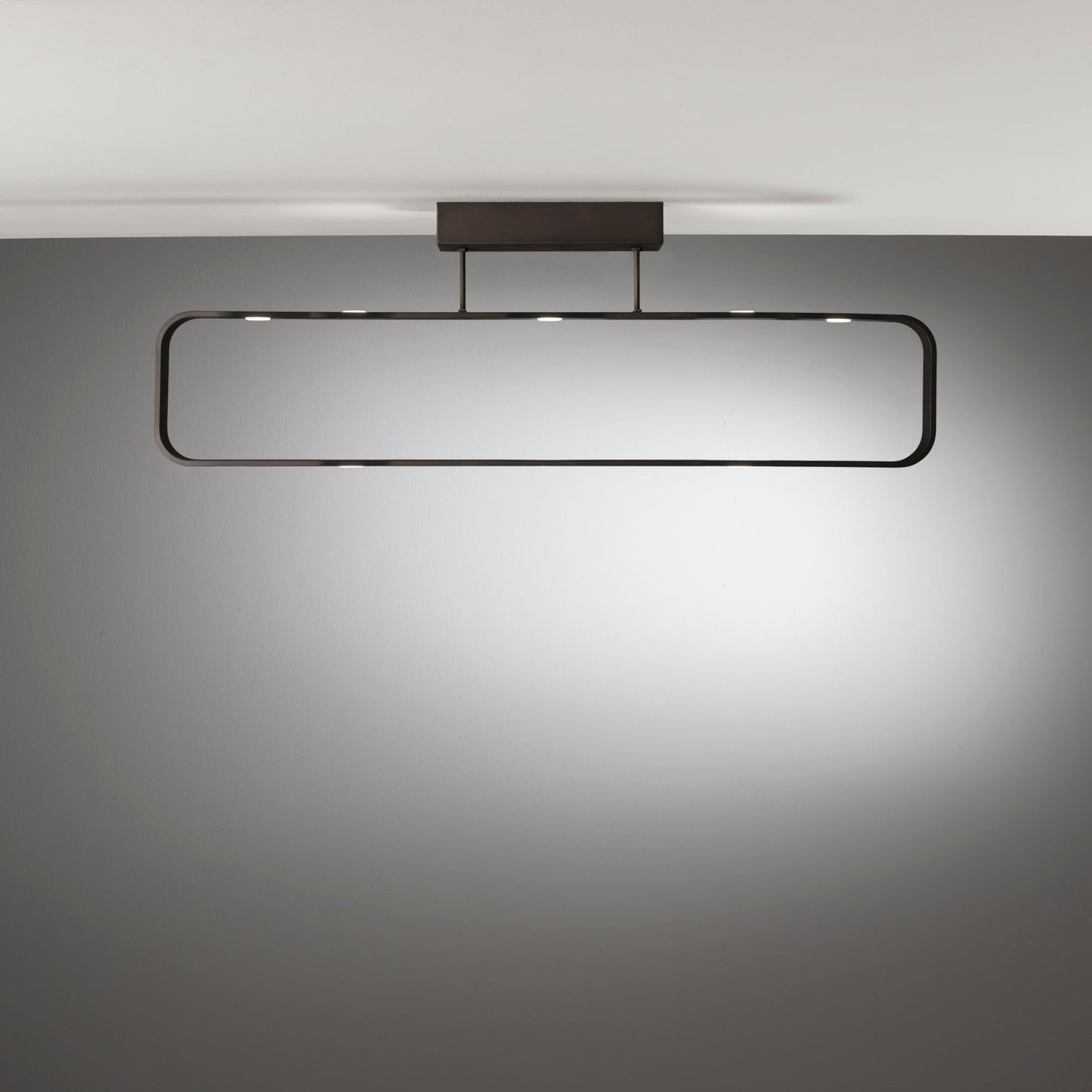 Plafoniera LED MOKA marrone dimmerabile con 7 LED, 4000K (luce naturale)