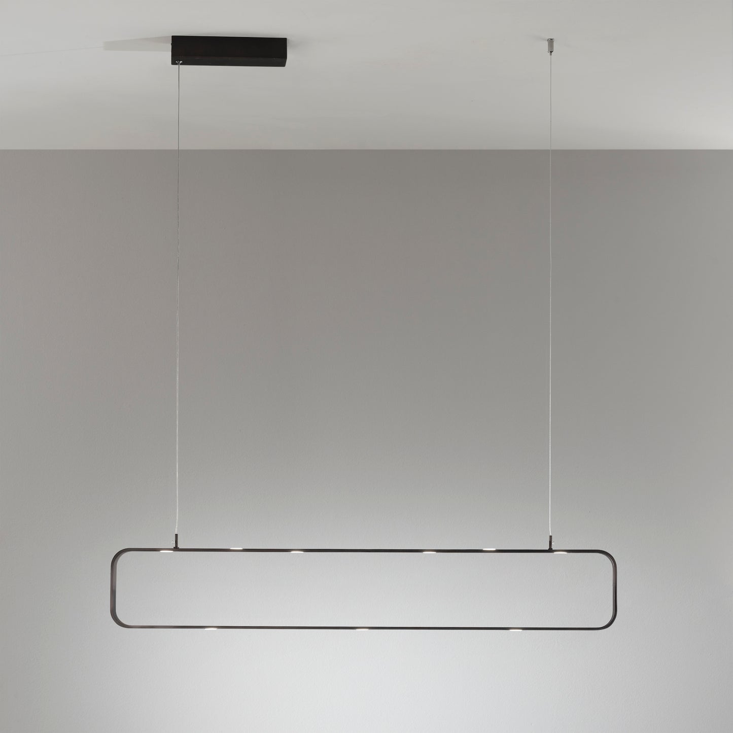 Sospensione MOKA in alluminio marrone dimmerabile con 9 LED, 3000K (luce calda)