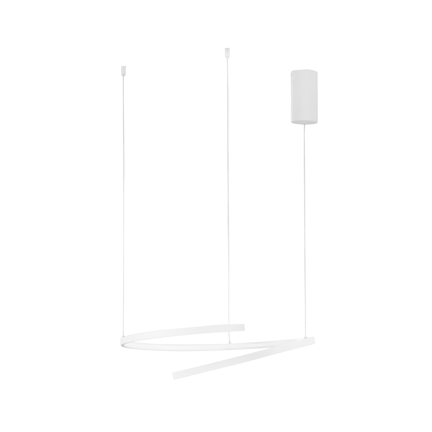 Sospensione LED MOMA in metallo verniciato bianco, CCT