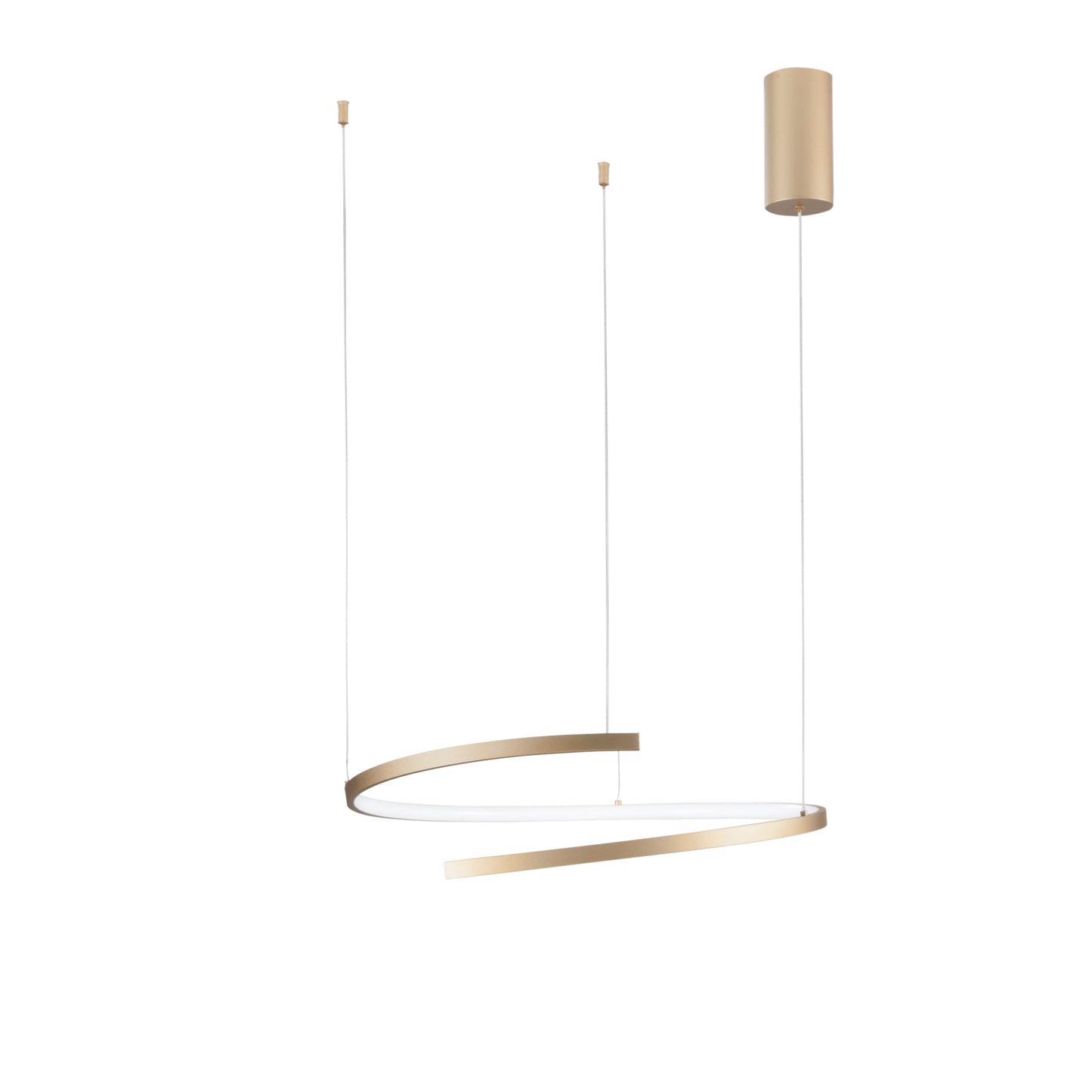 Sospensione LED MOMA in metallo verniciato oro, CCT