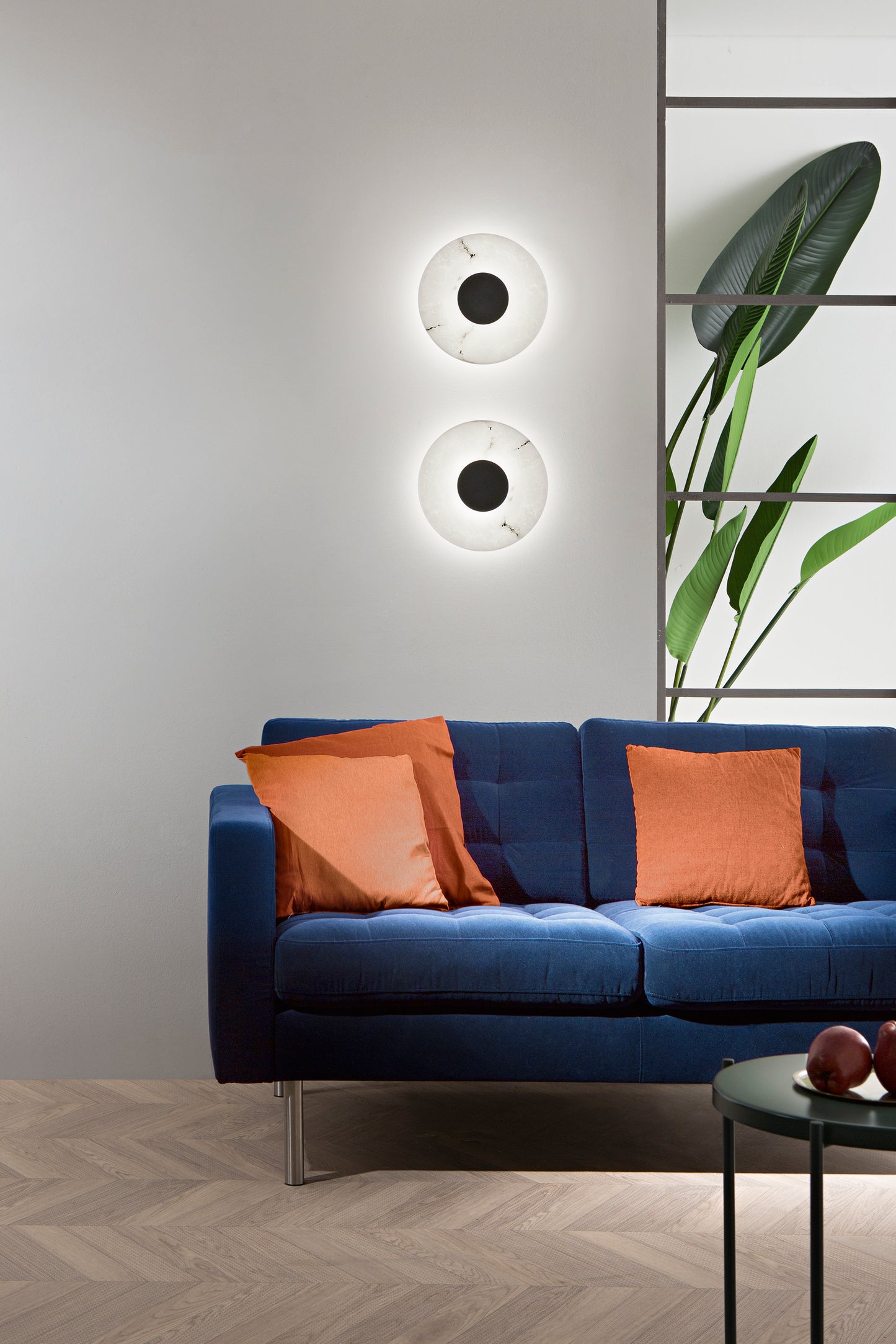 Applique LED MORSE in vetro alabastro, CCT