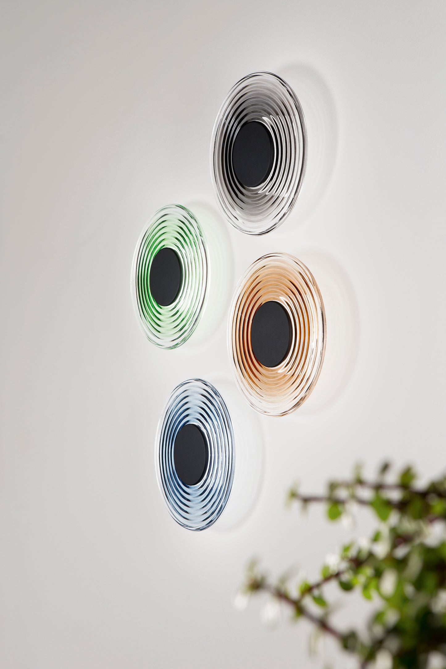Applique LED MORSE in vetro blu, CCT
