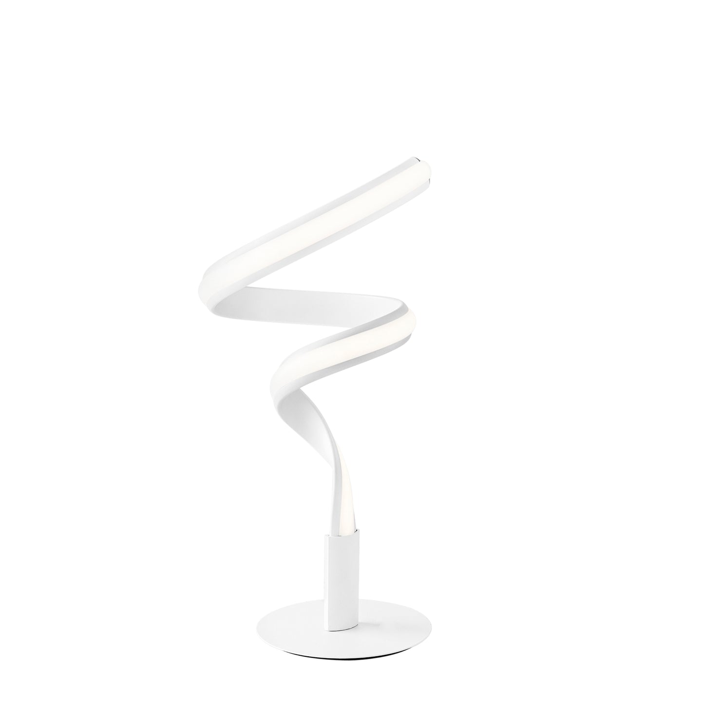 Lampada da tavolo LED MYSTRAL in alluminio bianco, diffusore in silicone CCT