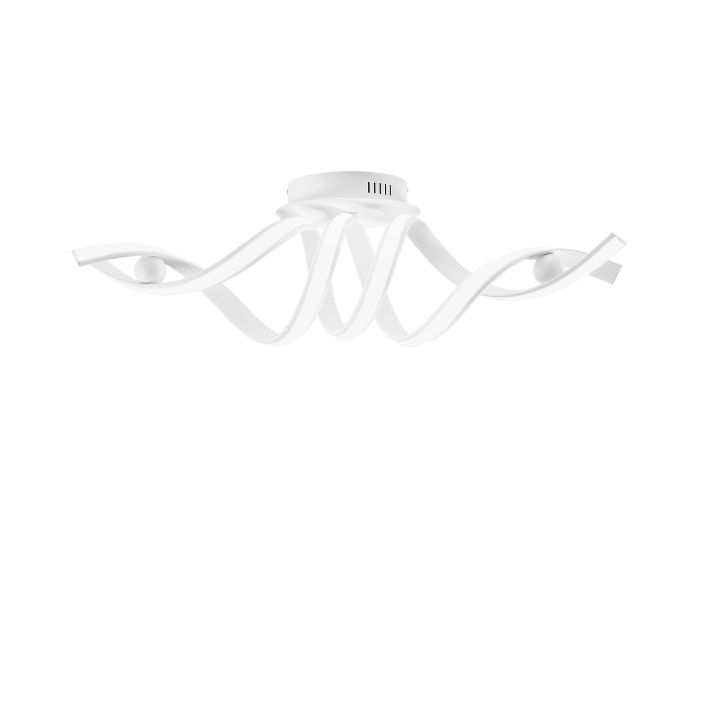 Plafoniera LED MYSTRAL in alluminio bianco, diffusore in silicone CCT