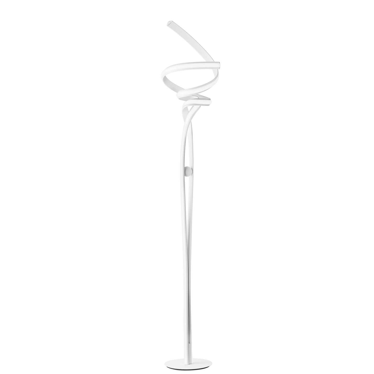 Piantana LED MYSTRAL in alluminio bianco, diffusore in silicone CCT