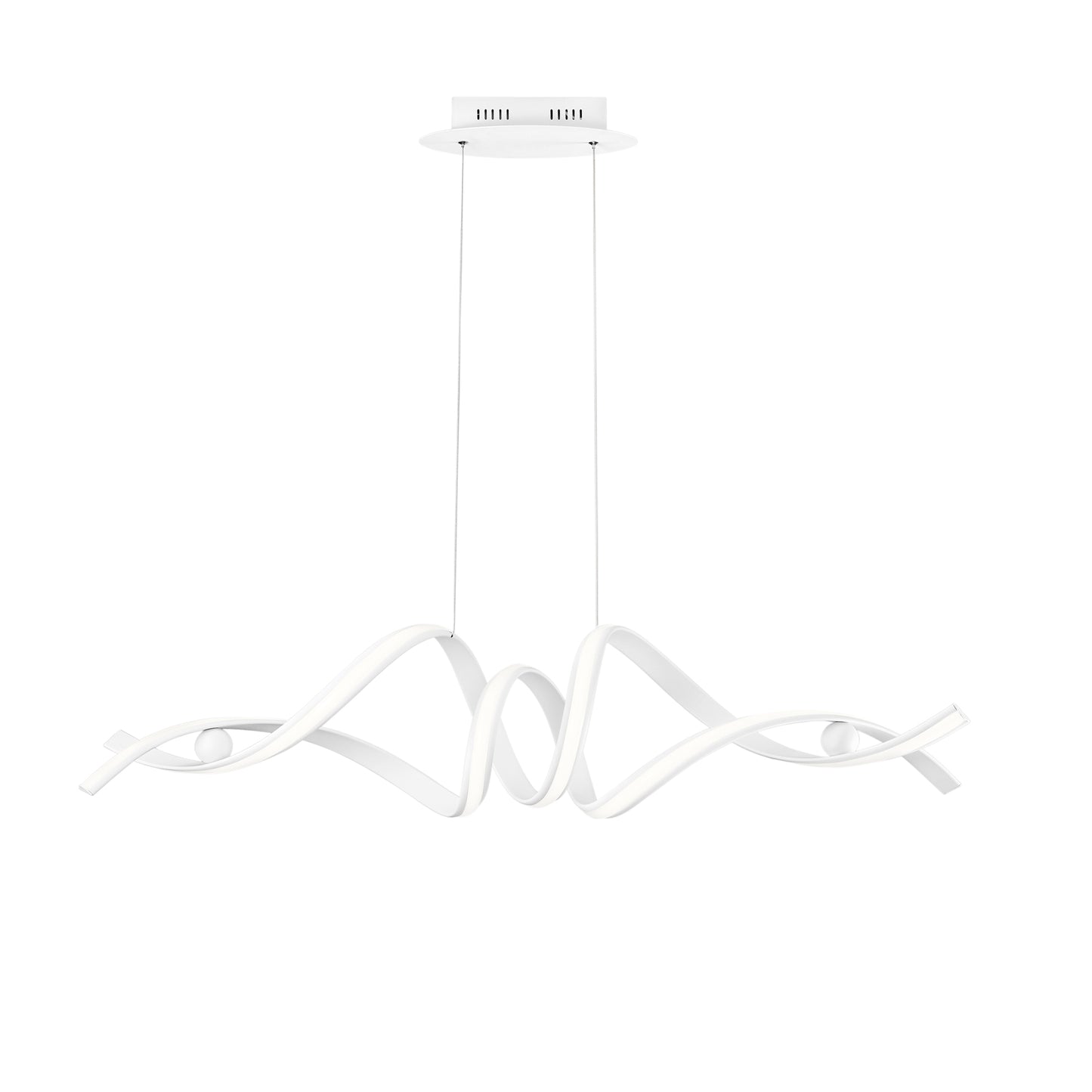 Sospensione LED MYSTRAL in alluminio bianco, diffusore in silicone CCT