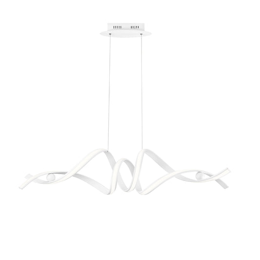 Sospensione LED MYSTRAL in alluminio bianco, diffusore in silicone CCT