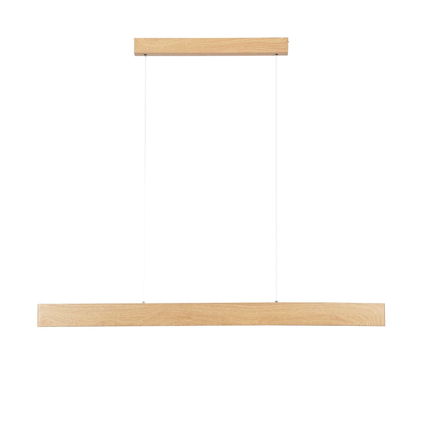 Sospensione lineare LED NAVEL in metallo effetto legno con CCT 120 cm.