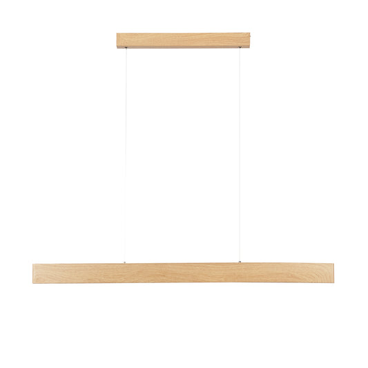 Sospensione lineare LED NAVEL in metallo effetto legno con CCT 120 cm.