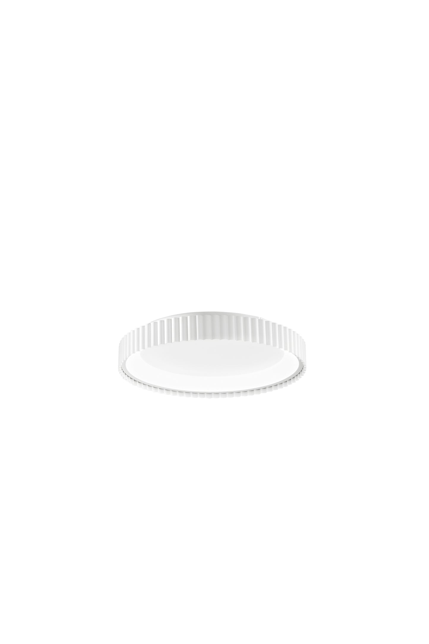 Plafoniera LED NIKE bianca in metallo, CCT, Ø 39cm.