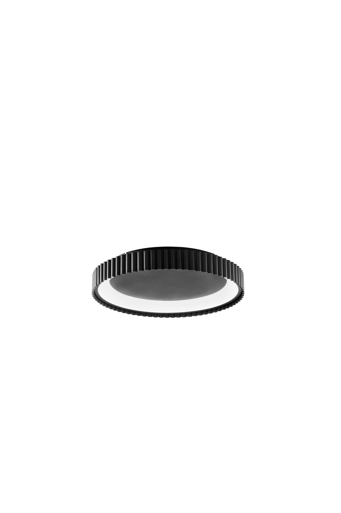 Plafoniera LED NIKE nera in metallo, CCT, Ø 39cm.