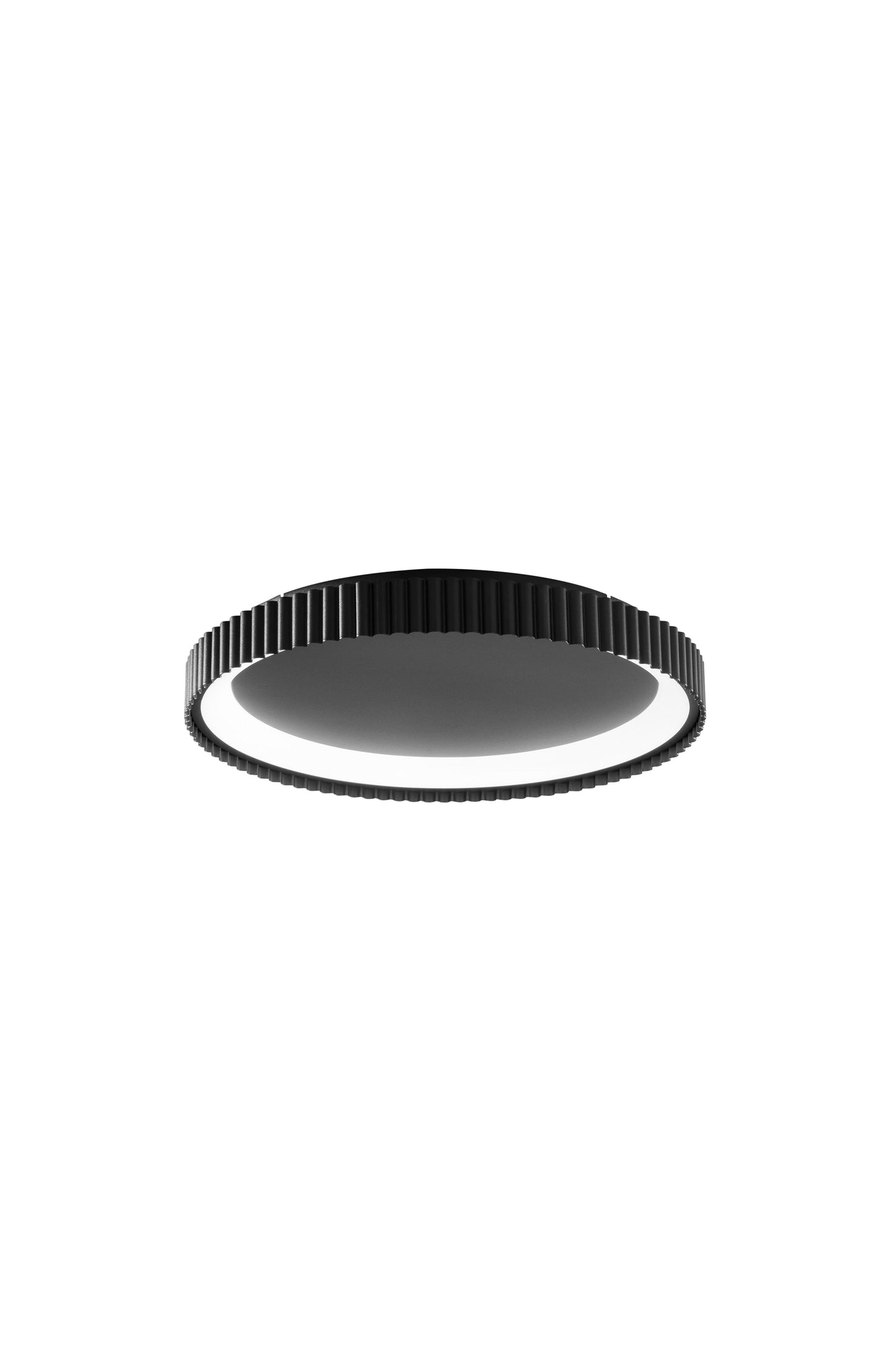 Plafoniera LED NIKE nera in metallo, CCT, Ø 49cm.