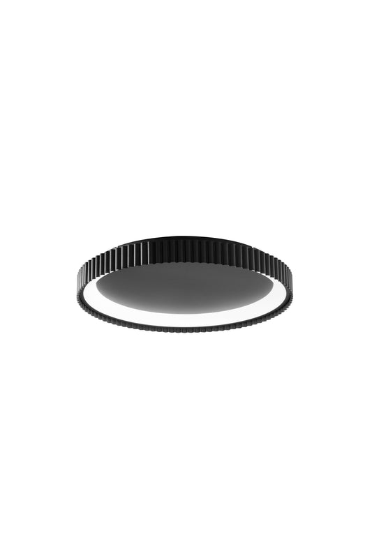 Plafoniera LED NIKE nera in metallo, CCT, Ø 49cm.