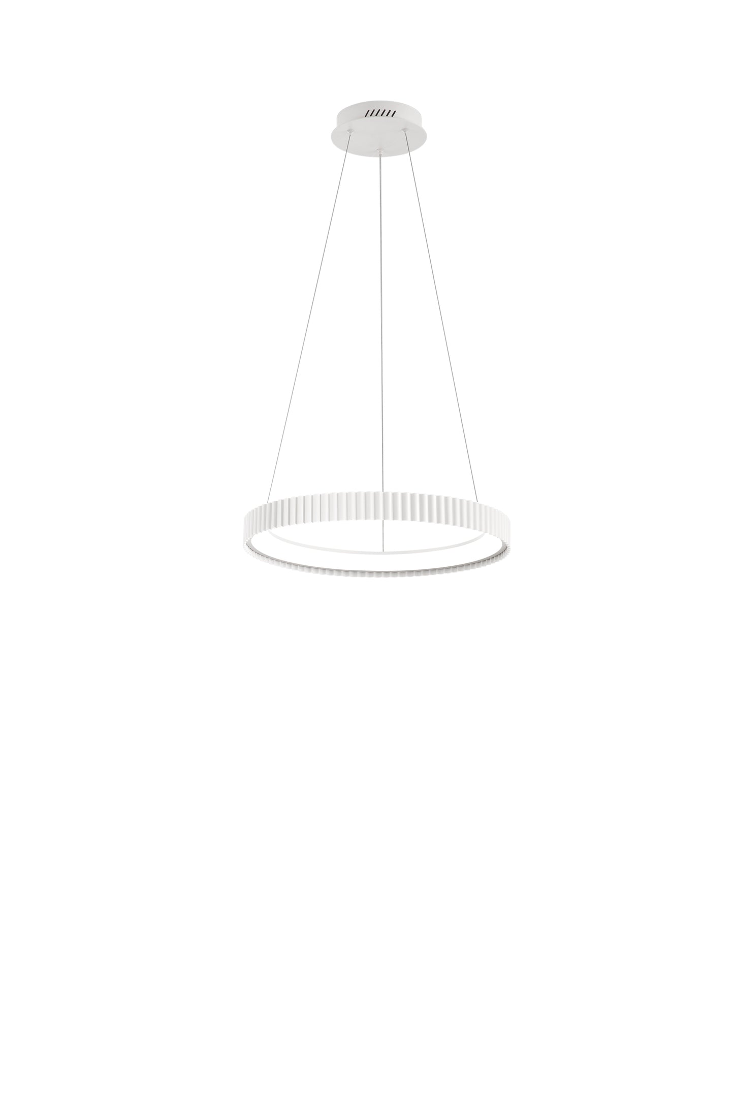 Sospensione LED NIKE bianca in metallo, CCT, Ø 49cm.