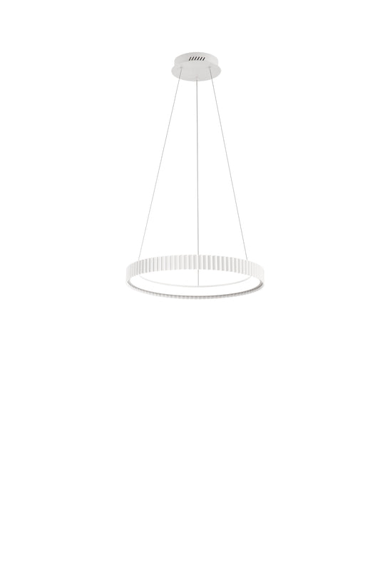 Sospensione LED NIKE bianca in metallo, CCT, Ø 49cm.