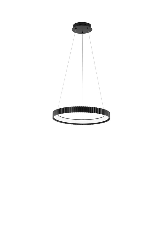Sospensione LED NIKE nera in metallo, CCT, Ø 49cm.