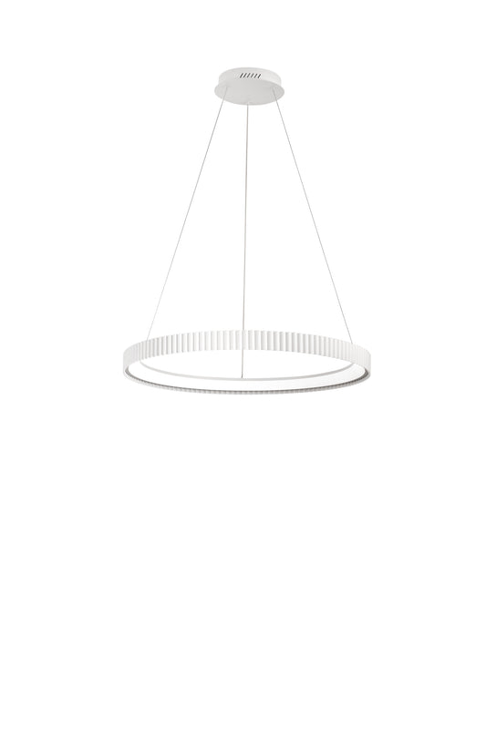 Sospensione LED NIKE bianca in metallo, CCT, Ø 68,5cm.