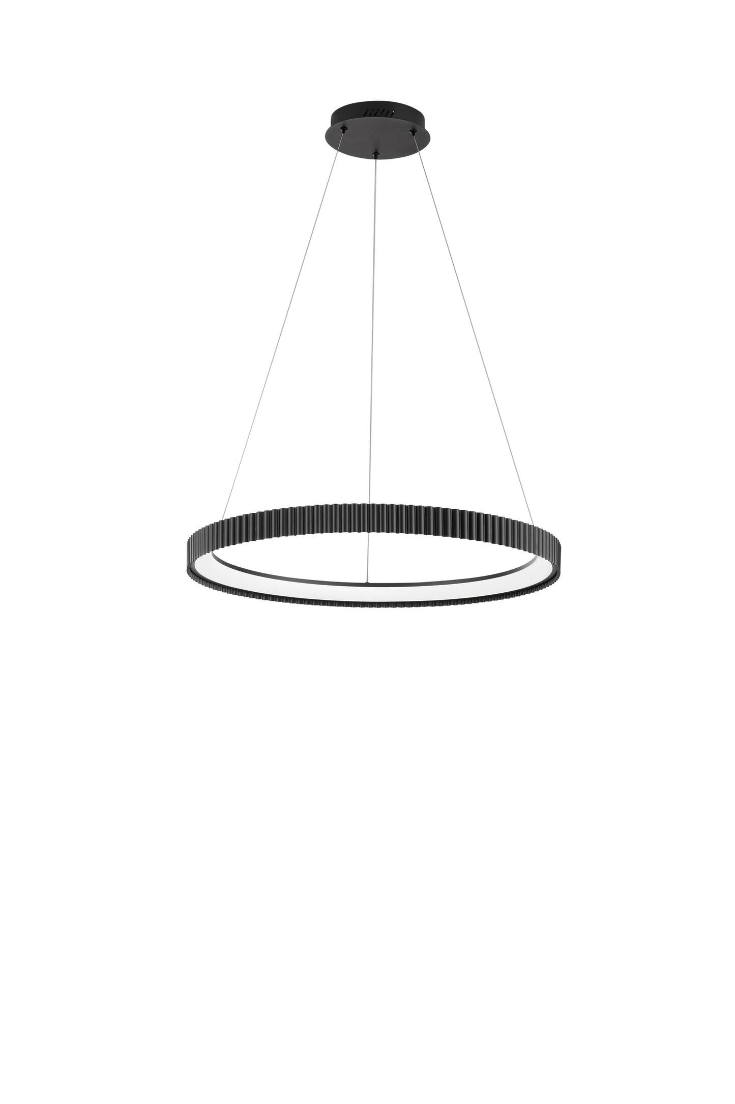 Sospensione LED NIKE nera in metallo, CCT, Ø 68,5cm.