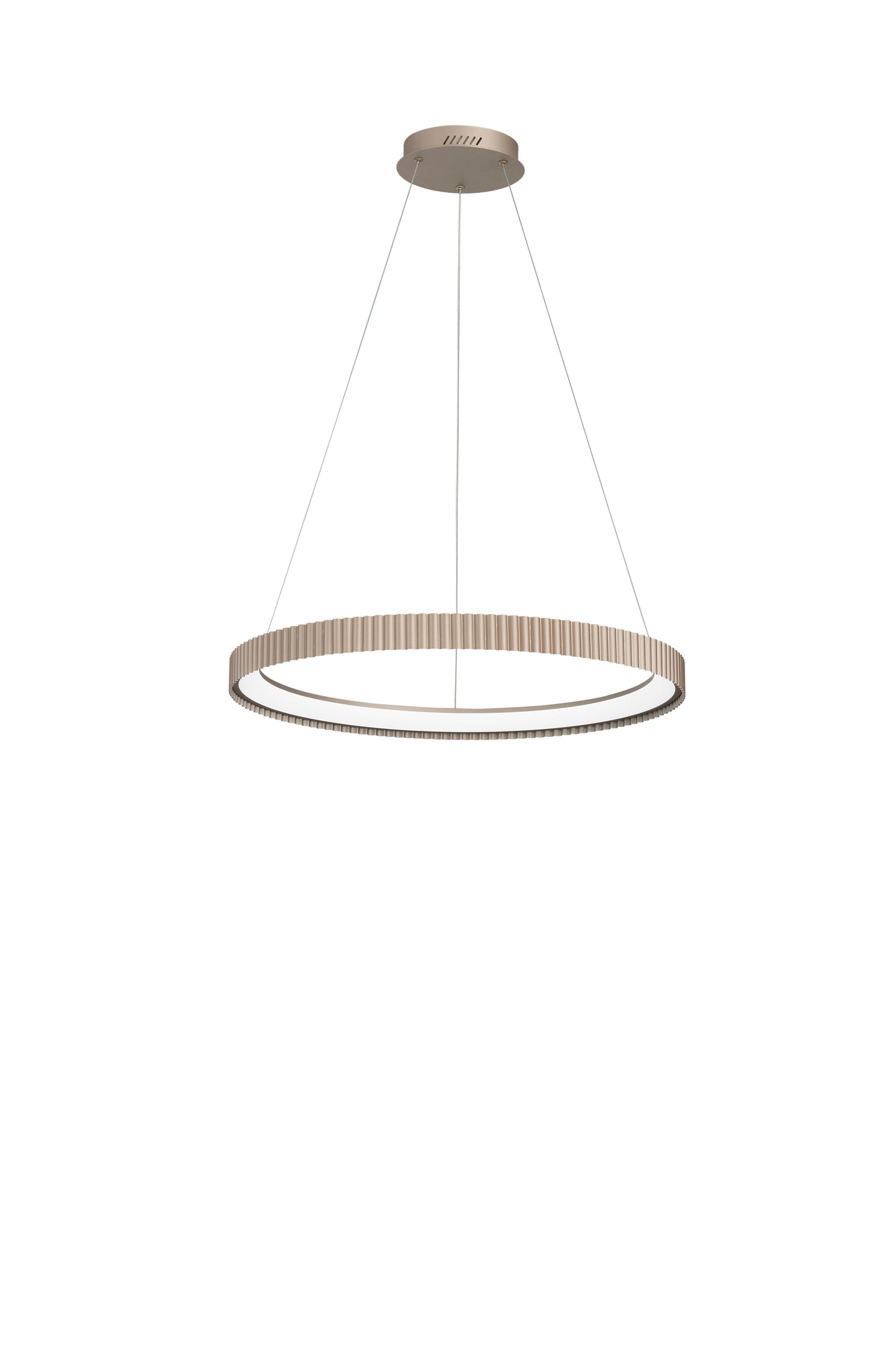 Sospensione LED NIKE oro in metallo, CCT, Ø 68,5cm.