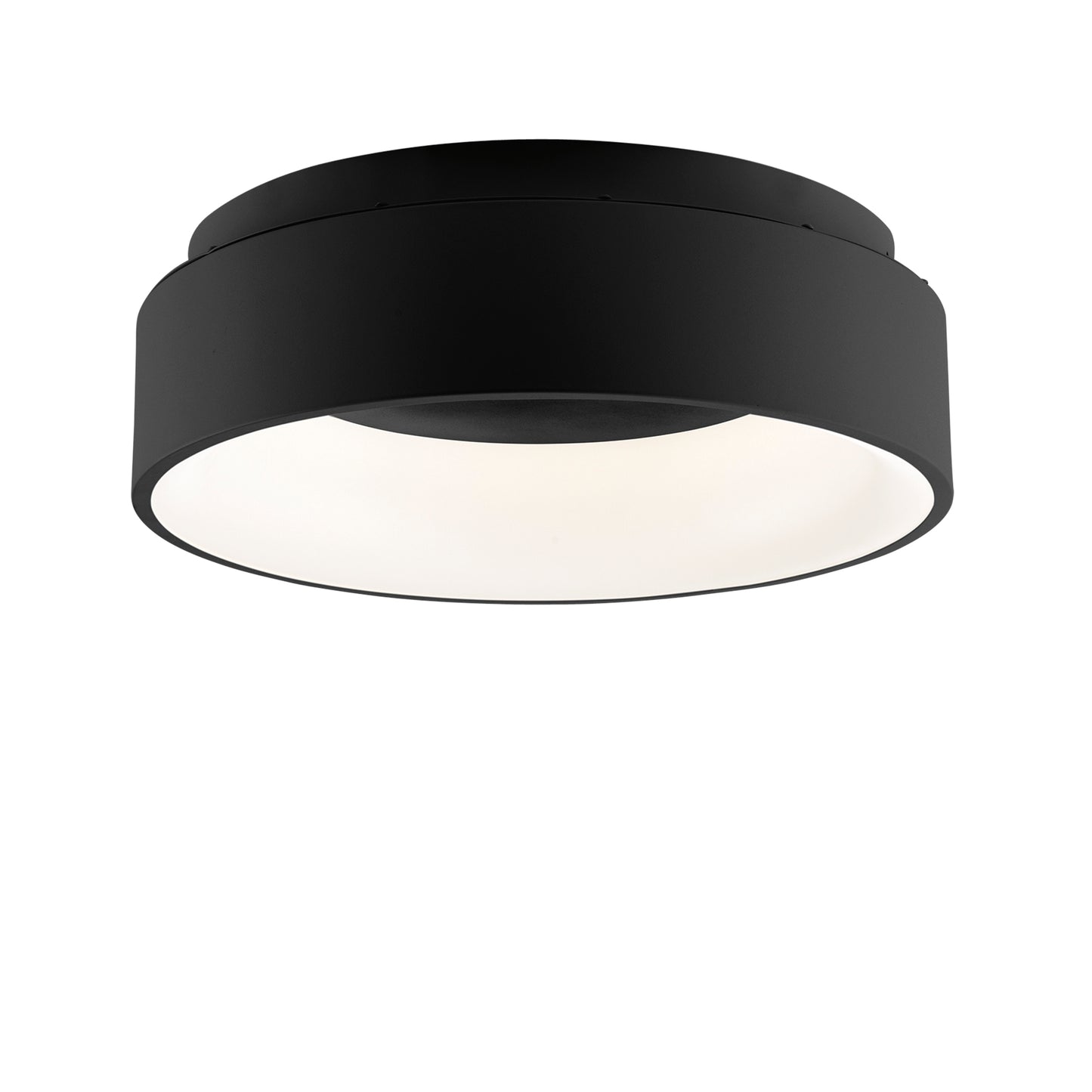 Plafoniera LED NOAH nera in alluminio, CCT Ø 45 cm.