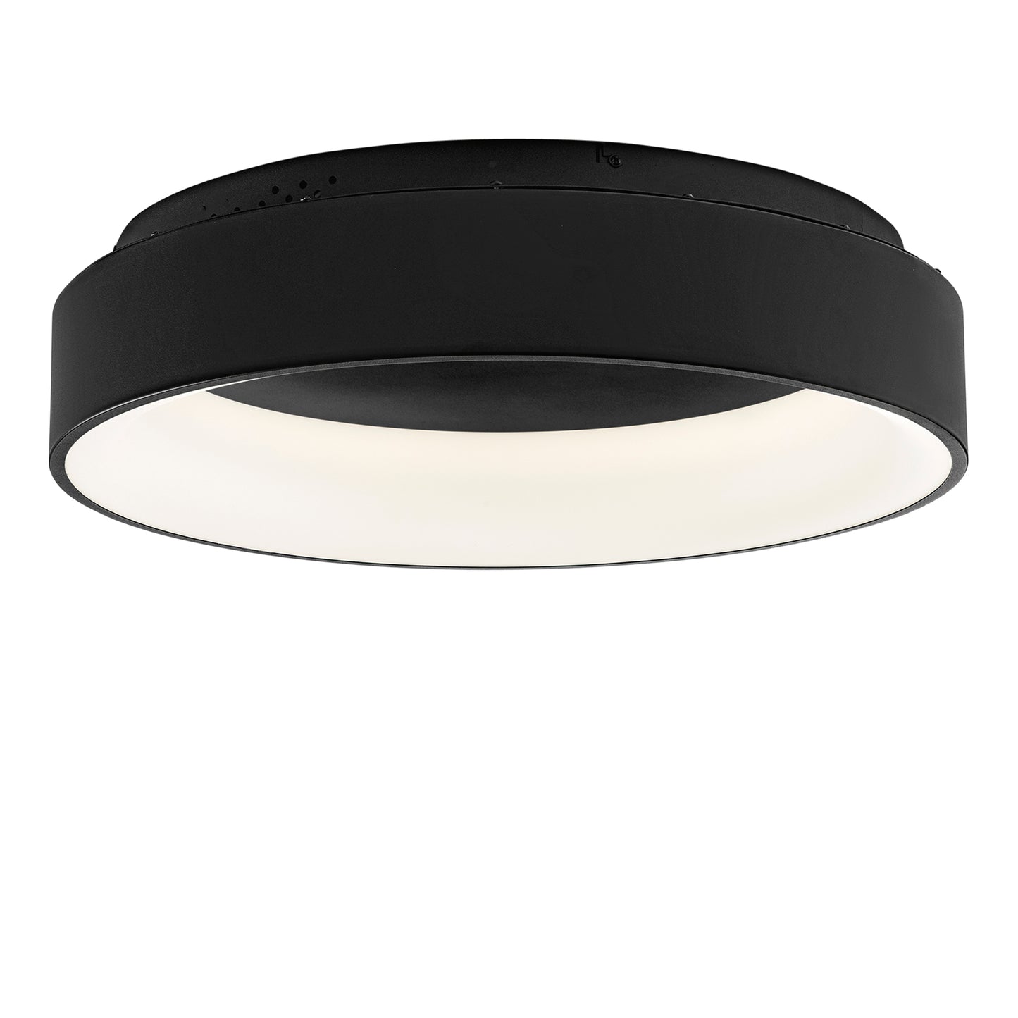 Plafoniera LED NOAH nera in alluminio, CCT Ø 60 cm.
