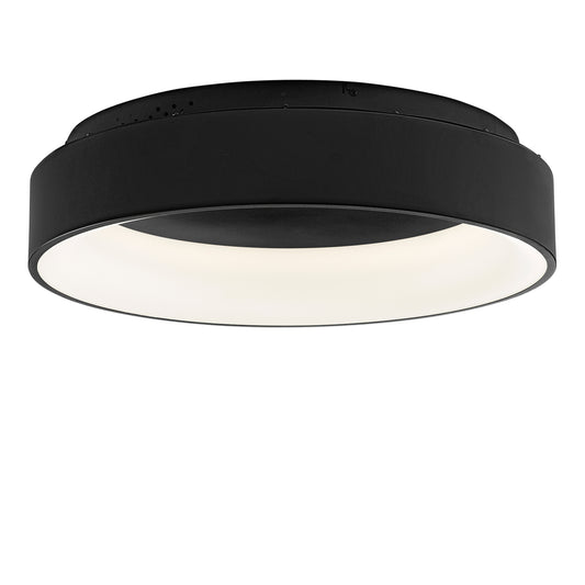 Plafoniera LED NOAH nera in alluminio, CCT Ø 60 cm.