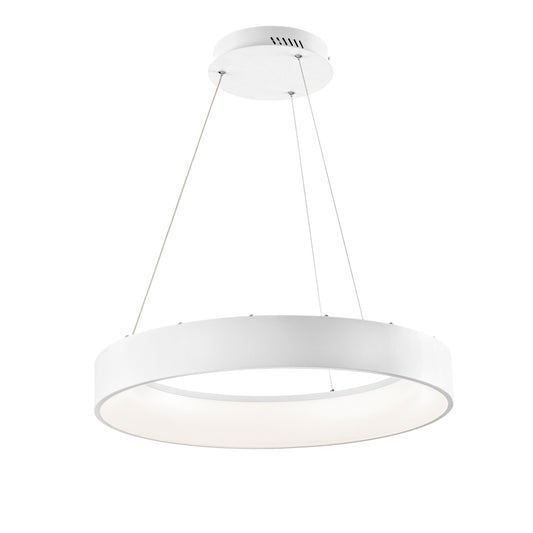 Sospensione LED NOAH bianca in alluminio, CCT Ø 60 cm.