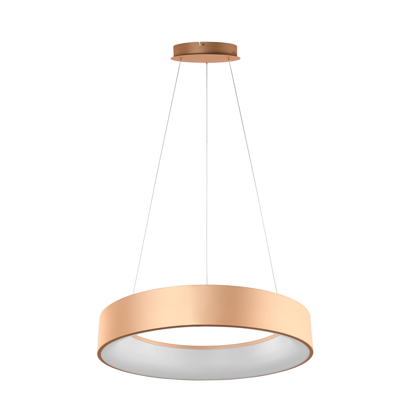 Sospensione LED NOAH oro in alluminio, CCT Ø 60 cm.