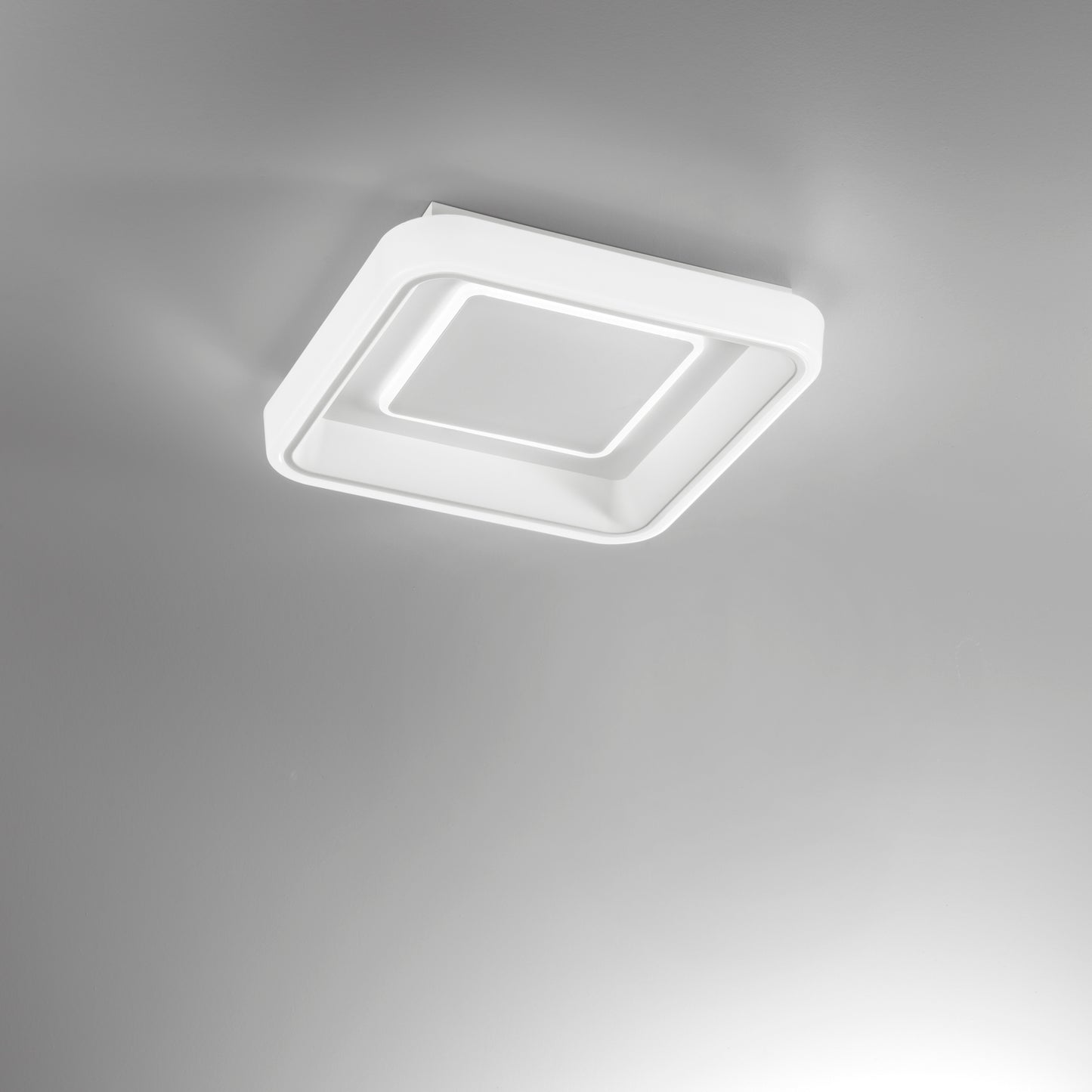 Plafoniera LED NURAX quadrata in alluminio bianco, CCT, 49,5cm.