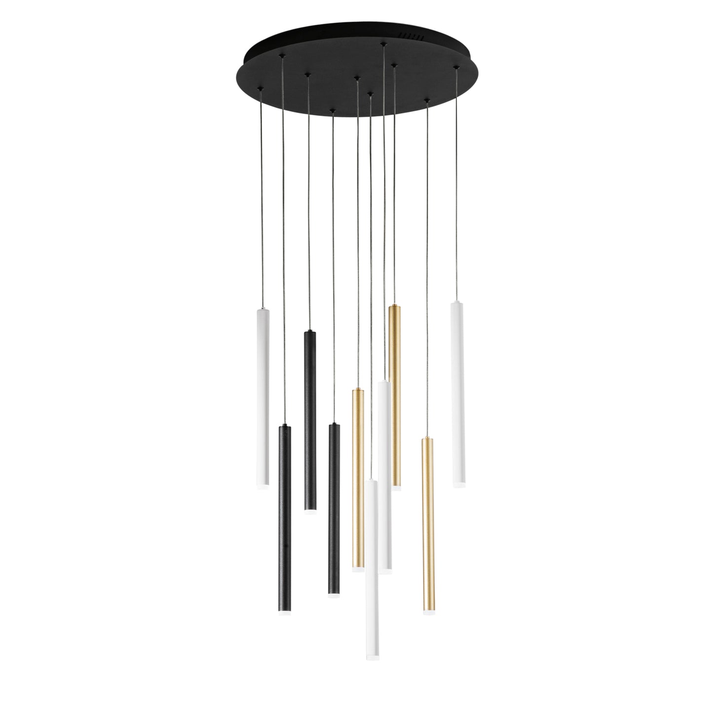 Sospensione LED PYPE a 10 pendenti multicolore, CCT
