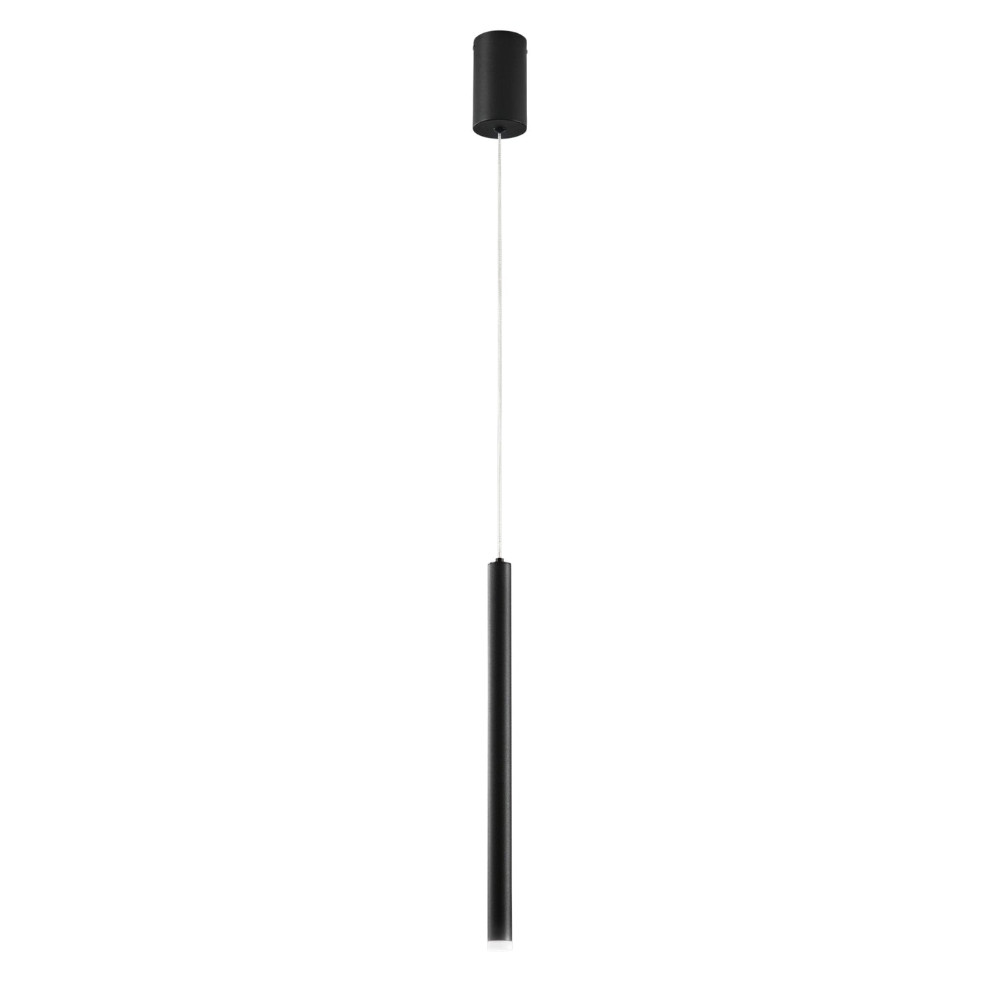 Sospensione LED PYPE in metallo nero 1 punto luce, CCT