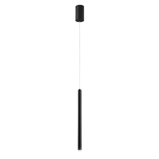 Sospensione LED PYPE in metallo nero 1 punto luce, CCT