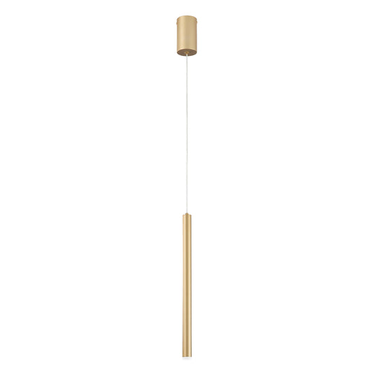 Sospensione LED PYPE in metallo oro 1 punto luce, CCT
