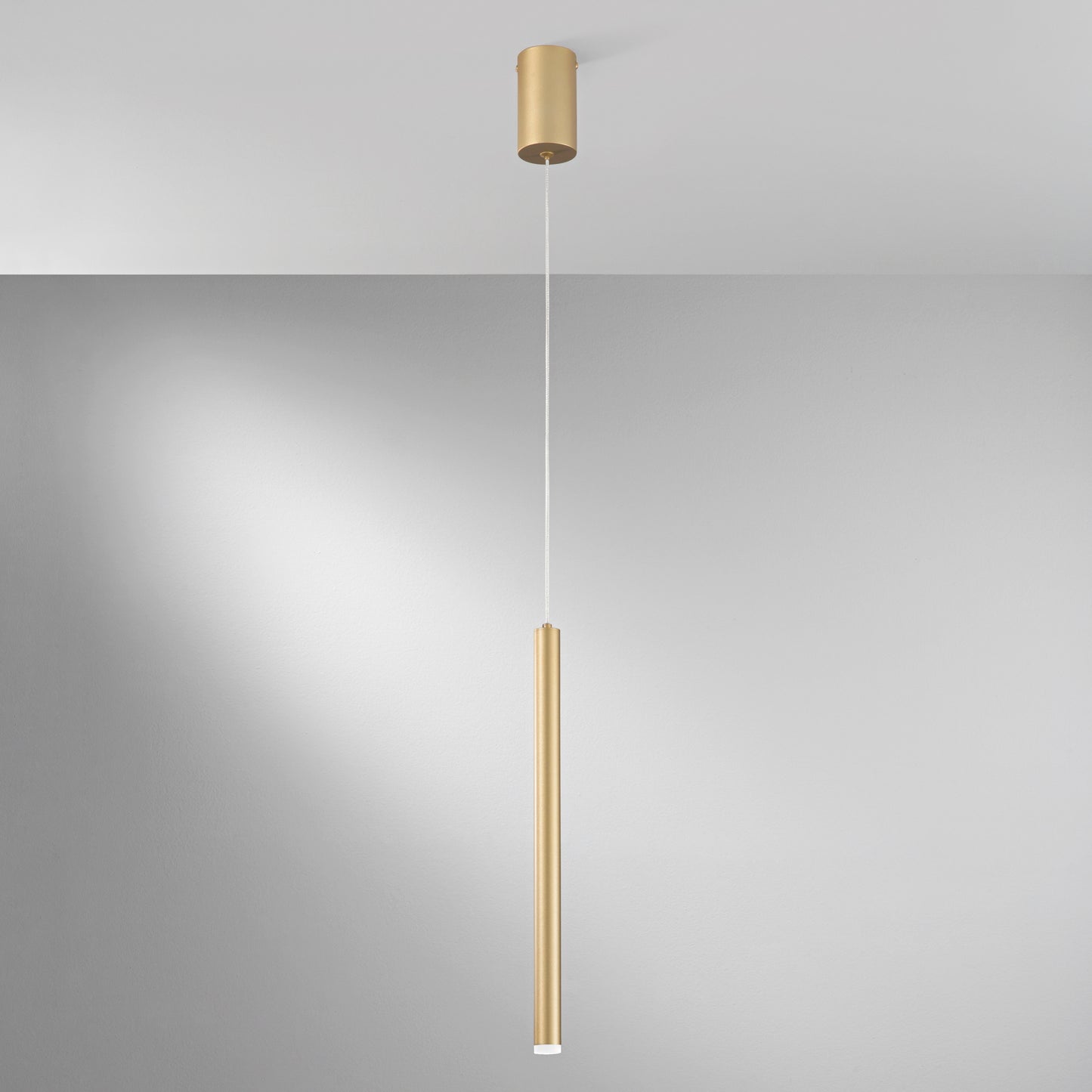 Sospensione LED PYPE in metallo oro 1 punto luce, CCT