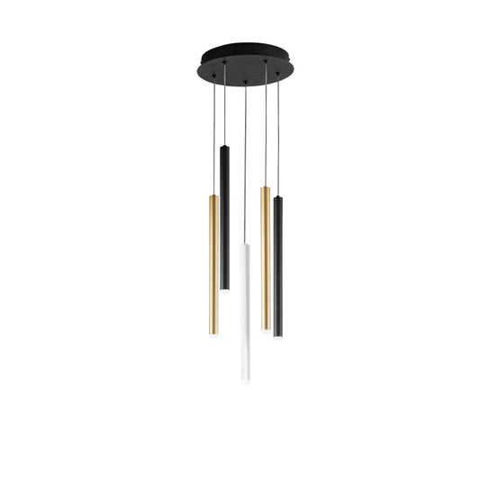 Sospensione LED PYPE 5 pendenti multicolore, CCT