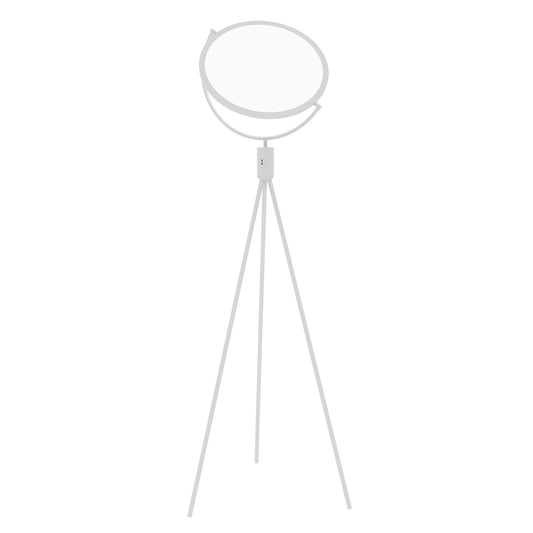 Piantana LED RADAR in metallo bianco con diffusore orientabile, CCT