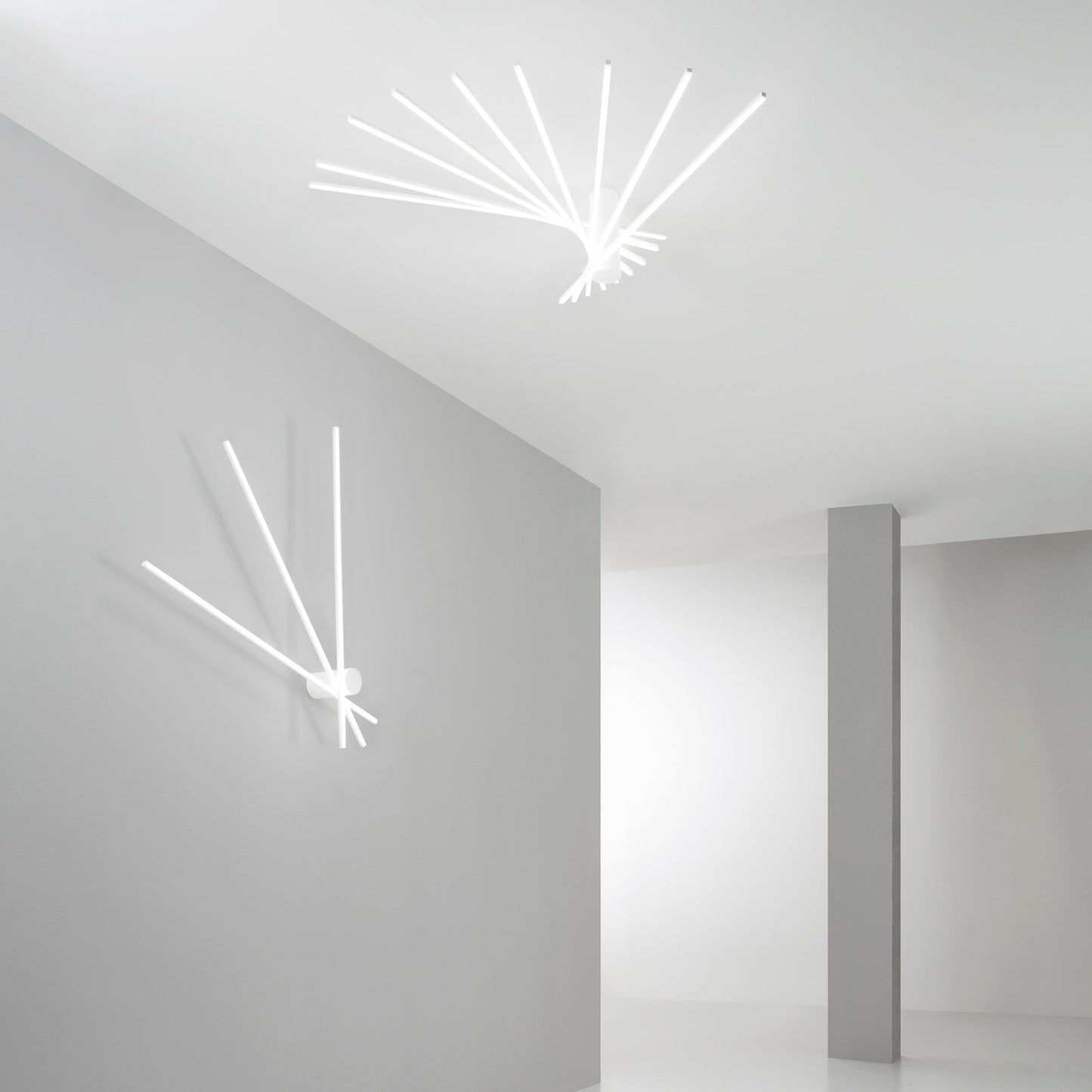 Plafoniera LED SHANGHAI 3 punti luce in alluminio bianco 3000K (Luce calda)