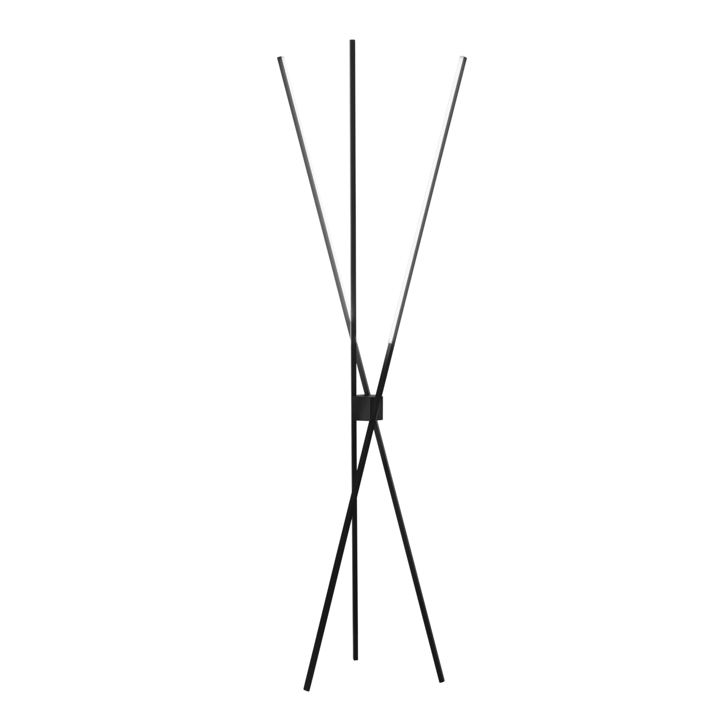Piantana LED SHANGHAI 3 punti luce in alluminio nero, CCT
