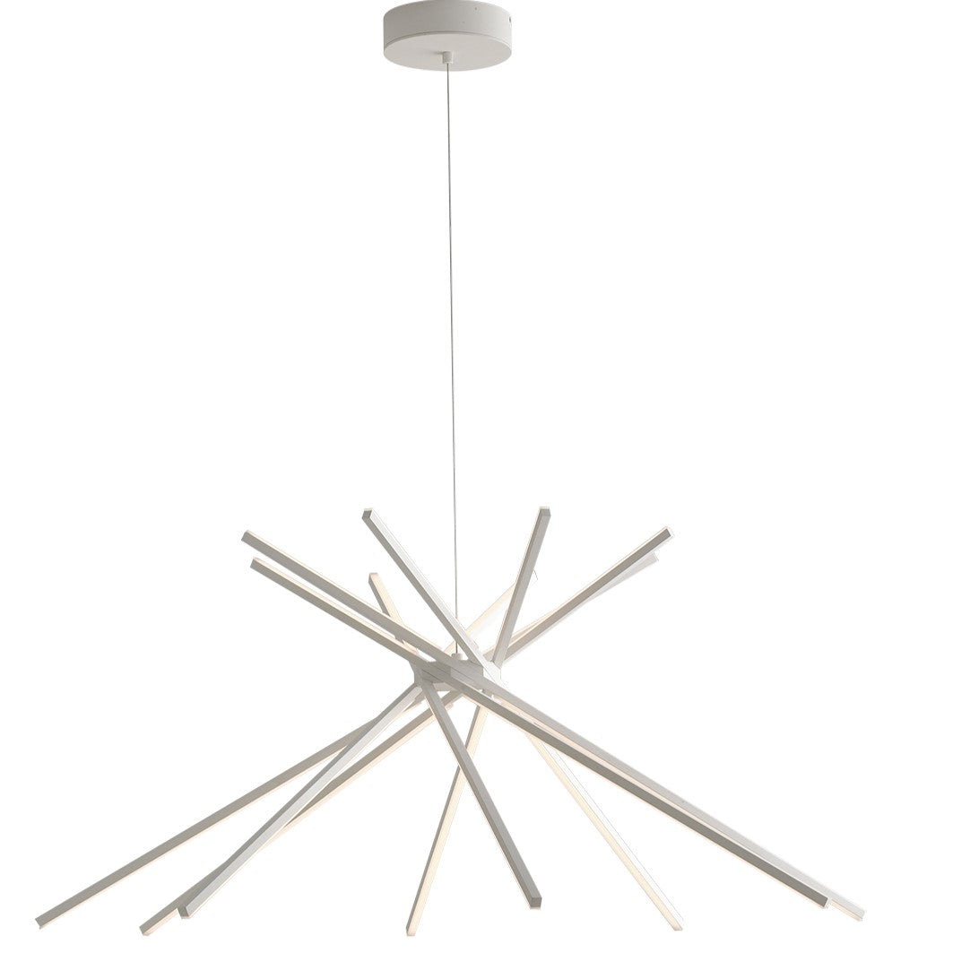 Sospensione SHANGHAI 8 punti luce in alluminio bianco 4000K (Luce naturale)