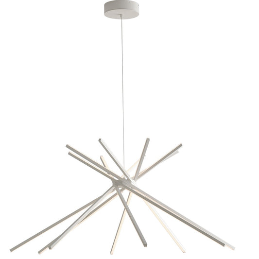 Sospensione SHANGHAI 8 punti luce in alluminio bianco 4000K (Luce naturale)