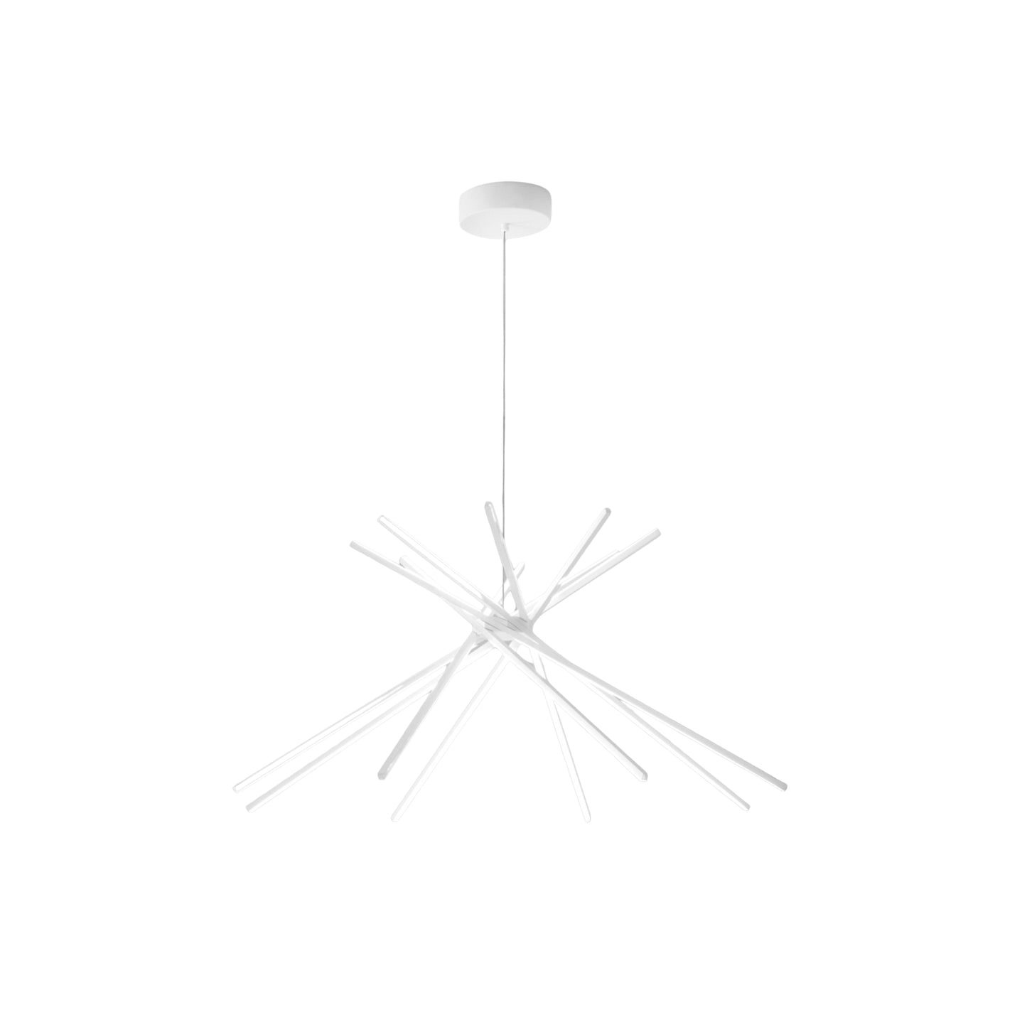 Sospensione SHANGHAI 8 punti luce in alluminio bianco 3000K (Luce calda)