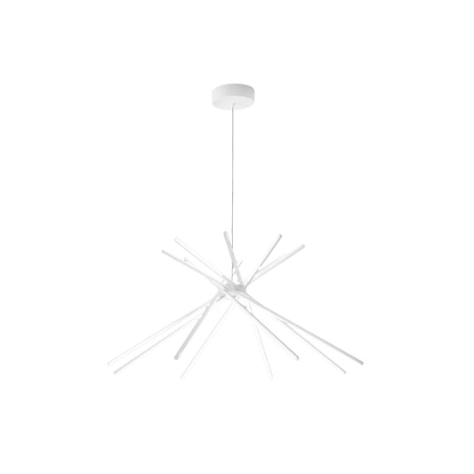 Sospensione SHANGHAI 8 punti luce in alluminio bianco 3000K (Luce calda)