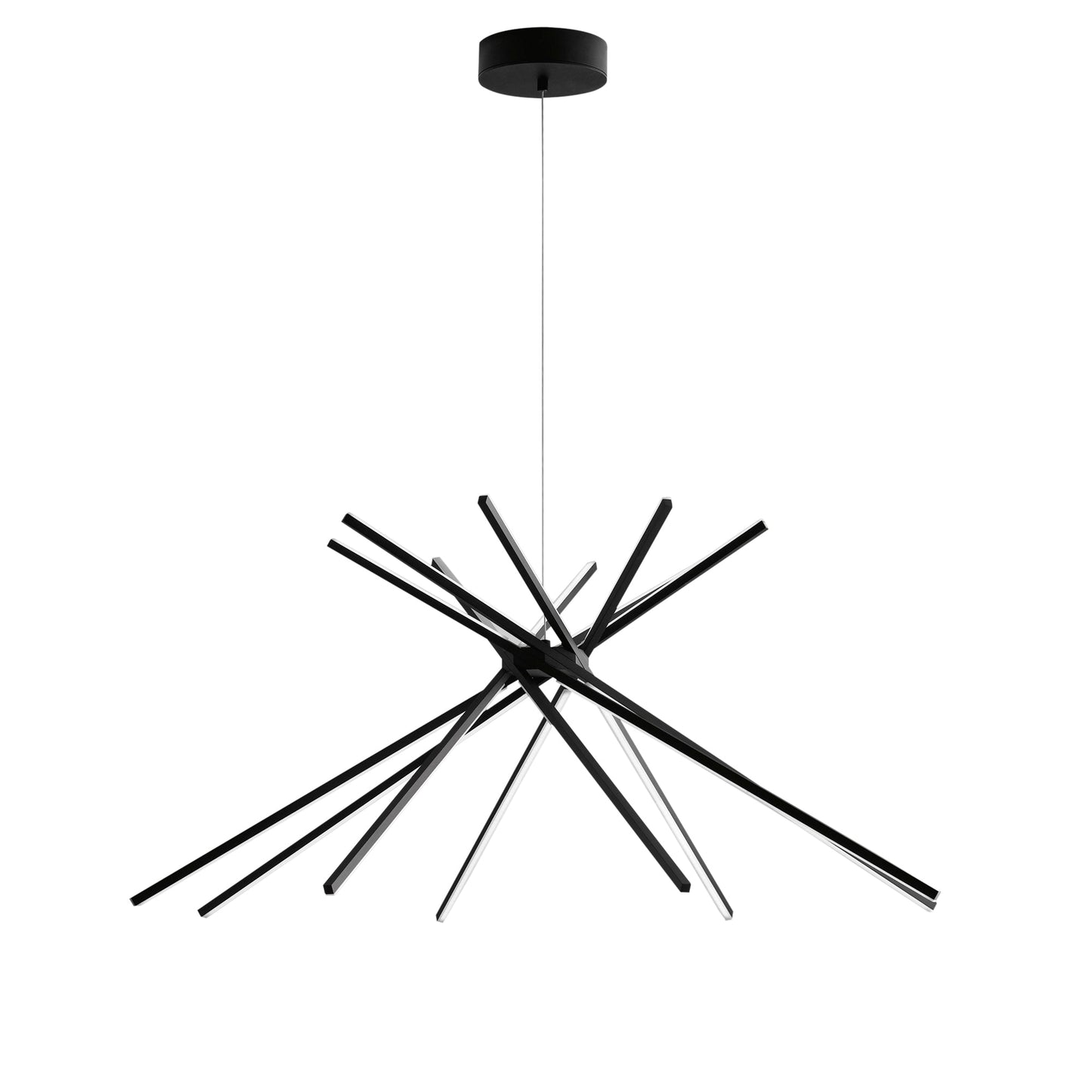 Sospensione SHANGHAI 8 punti luce in alluminio nero 4000K (Luce naturale)