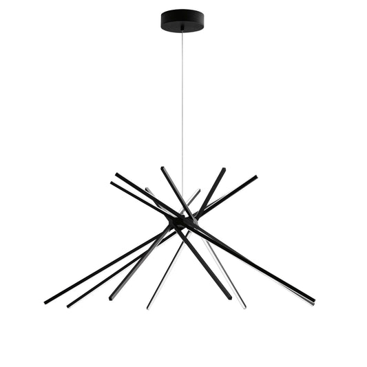 Sospensione SHANGHAI 8 punti luce in alluminio nero 4000K (Luce naturale)